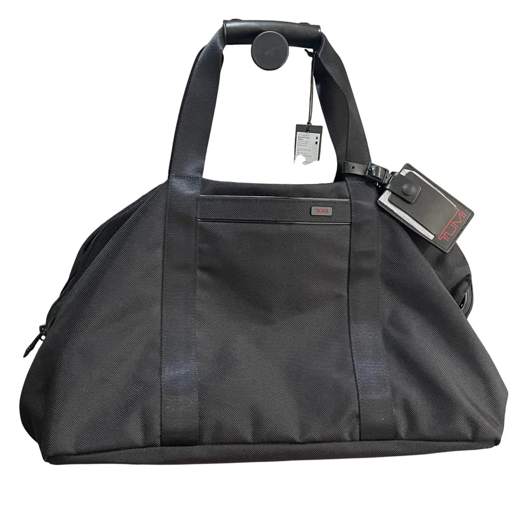 Tumi Small Soft Travel Satchel Black Ballistic Nylon Duffle Bag‎ Corp Collection